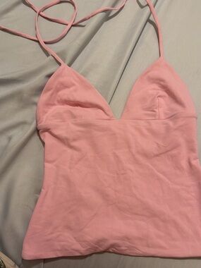 Aritzia Soft Pink V-Neck Spaghetti-Strap Camisole